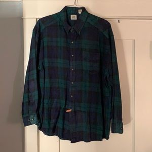 1980’s cotton heavy button-down striped Vintage